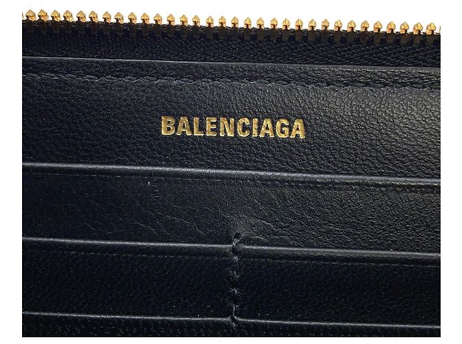 Cartera larga Balenciaga en piel acolchada negra Negro - vista 12