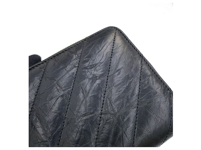 Cartera larga Balenciaga en piel acolchada negra Negro - vista 6