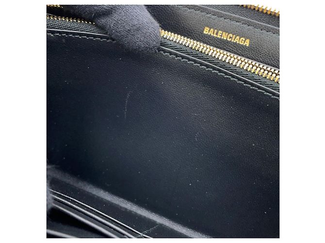Cartera larga Balenciaga en piel acolchada negra Negro - vista 9