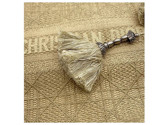 Borsa a tracolla Christian Dior in tela beige - vista 6