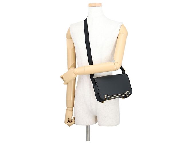 Hermès Borsa a tracolla Hermes Geta in pelle Epsom nera Nero - vista 4