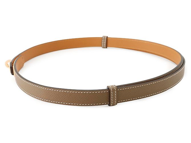 Hermès Ceinture Hermes Kelly en Etoupe Pink Marron Beige - vue 2