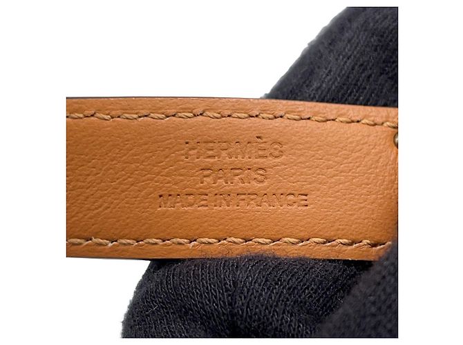 Hermès Ceinture Hermes Kelly en Etoupe Pink Marron Beige - vue 8