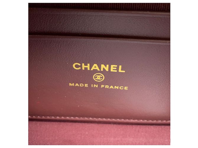 Borsa a tracolla Chanel in pelle di vitello martellata nera Nero - vista 6