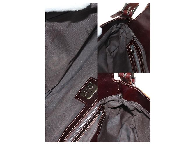 Borsa a mano Fendi Baguette in pelle con perline Marrone - vista 10