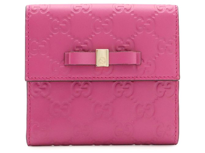 Cartera doble Gucci con motivo de cinta Bowy Rosa Púrpura - vista 2