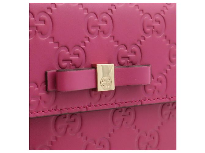 Cartera doble Gucci con motivo de cinta Bowy Rosa Púrpura - vista 5