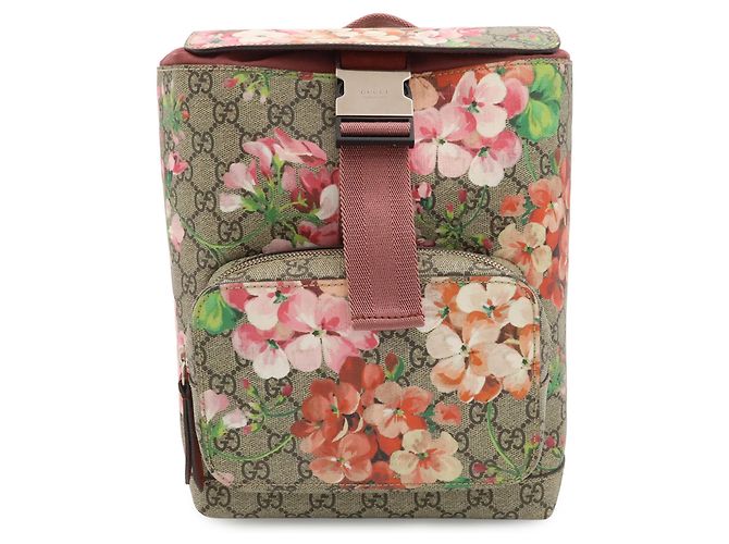 Zaino Gucci GG Blooms Supreme Rosa Multicolore Beige - vista 2