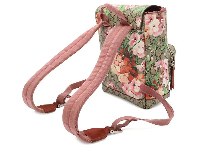 Zaino Gucci GG Blooms Supreme Rosa Multicolore Beige - vista 3