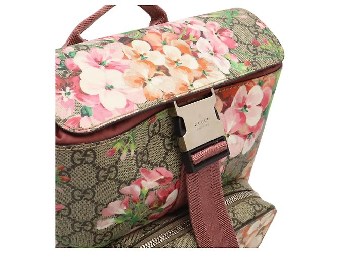 Zaino Gucci GG Blooms Supreme Rosa Multicolore Beige - vista 7
