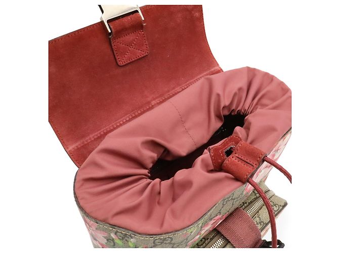 Zaino Gucci GG Blooms Supreme Rosa Multicolore Beige - vista 8