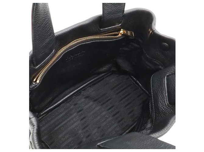 Bolso Tote Perforado Prada Negro - vista 6