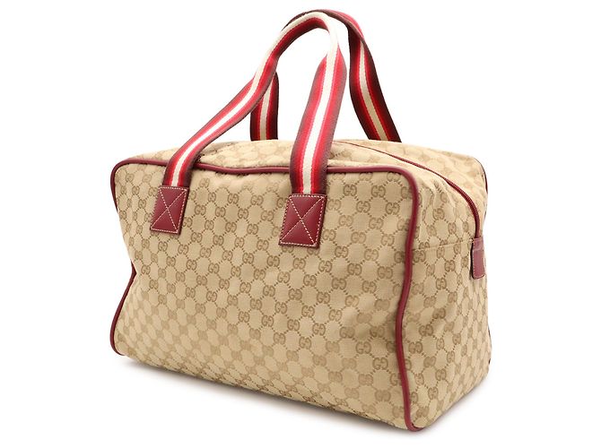 Borsa Boston Gucci GG Canvas Beige - vista 3