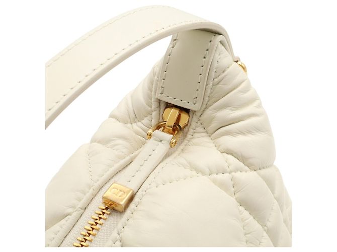 Pouch Christian Dior DiorTravel Cannage Nomad Bianco Giallo - vista 7