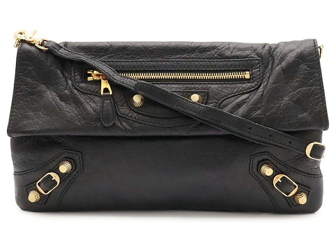 Balenciaga The Giant Envelope Clutch Bag Nero - vista 2