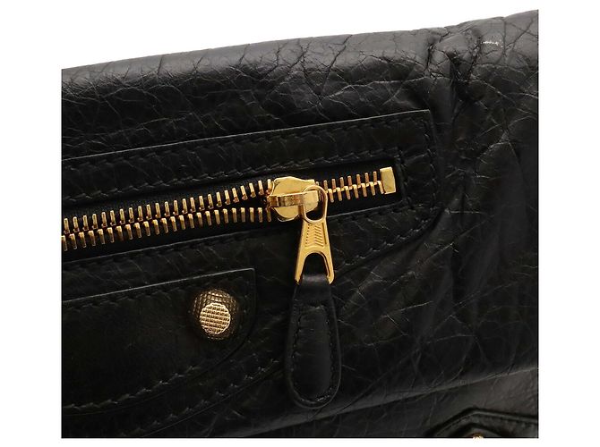 Balenciaga The Giant Envelope Clutch Bag Nero - vista 6