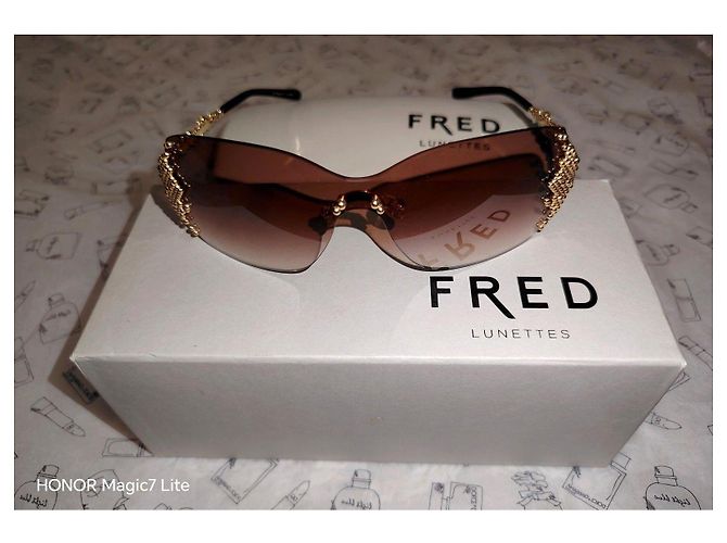 FRED Pearls Sonnenbrille Gold Braun Golden - Ansicht 5