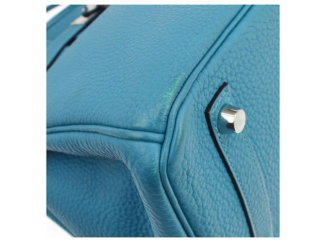 Hermès Hermes Birkin Blue Togo con Hardware Palladium 30 - vista 6