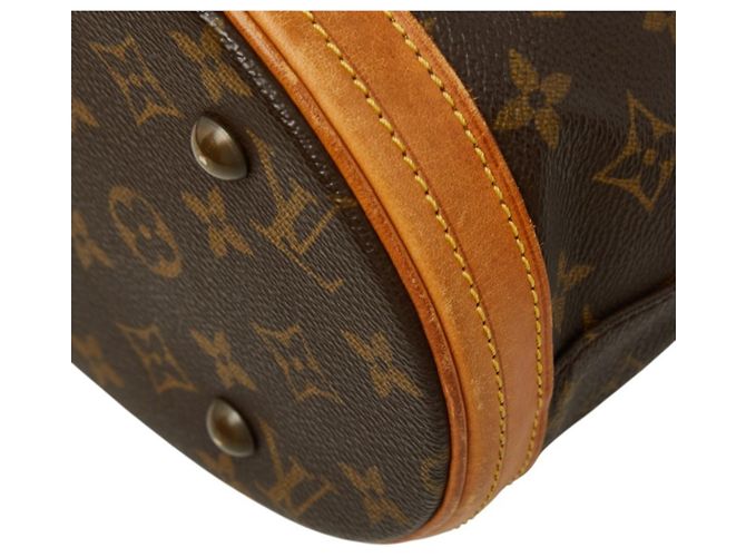 Borsa a tracolla Louis Vuitton Monogram Bucket PM Marrone - vista 4