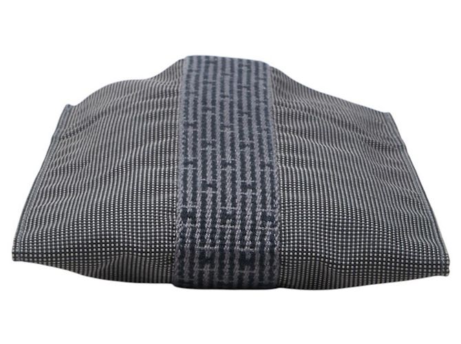Hermès Borsa a tracolla Hermes Herline in tela grigia Marrone - vista 3