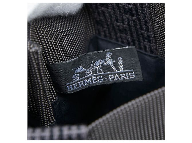 Hermès Borsa a tracolla Hermes Herline in tela grigia Marrone - vista 7