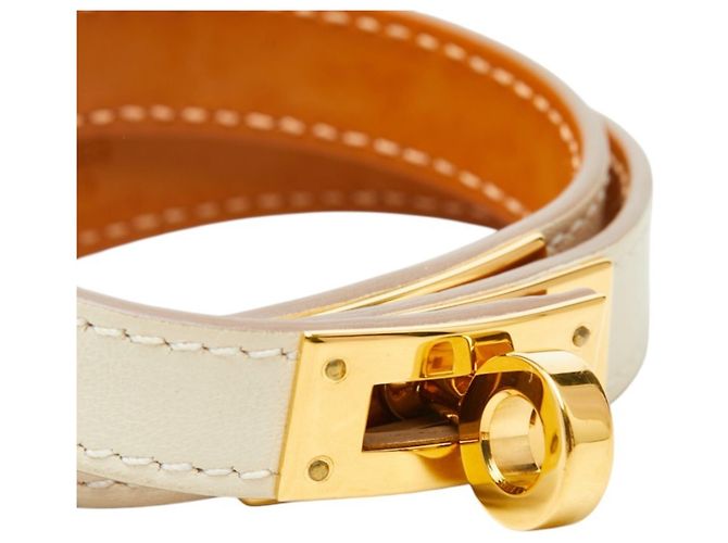 Hermès Bracciale Hermes Kelly Double Tour Bianco Crudo - vista 3