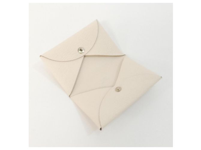 Hermès Portacarte Hermes Calvi Bianco - vista 3