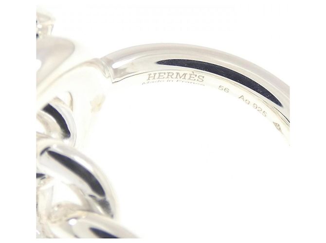 Ring Anillo Hermès Croisette Band Plata - vista 4