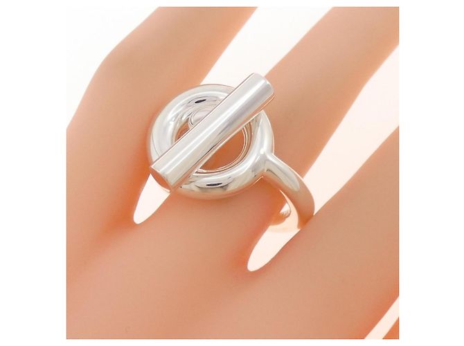 Ring Anillo Hermès Croisette Plata - vista 5