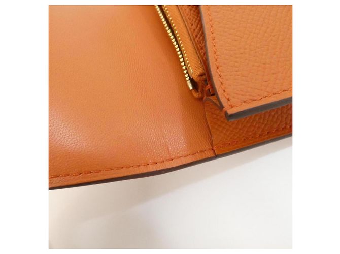 Hermès Portafoglio Hermes Constance Slim 082060CC Arancione - vista 4
