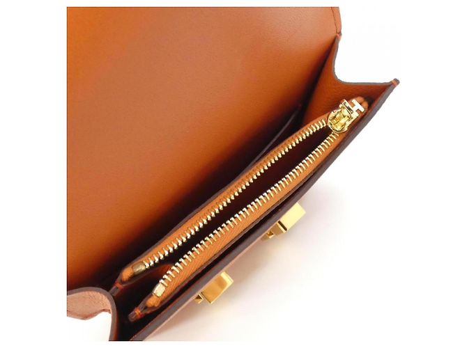 Hermès Portafoglio Hermes Constance Slim 082060CC Arancione - vista 5