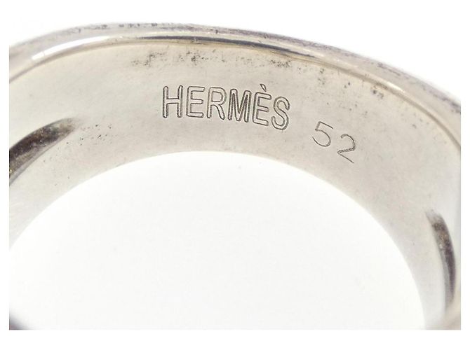 Ring Bague Hermès History Argenté Doré - vue 4