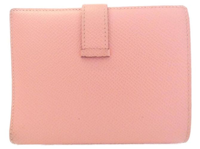Hermès Portafoglio Hermes Bearn Compact Verso Rosa - vista 2