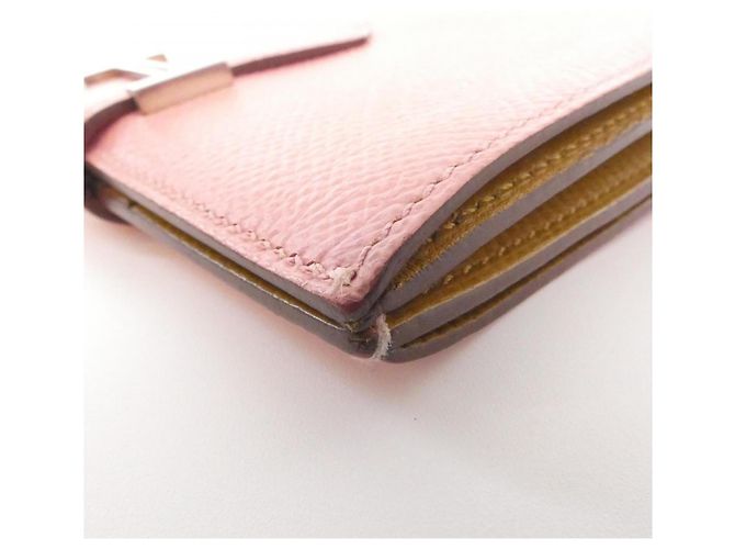 Hermès Portafoglio Hermes Bearn Compact Verso Rosa - vista 3