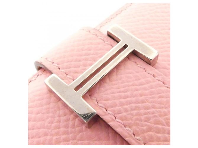 Hermès Portafoglio Hermes Bearn Compact Verso Rosa - vista 5