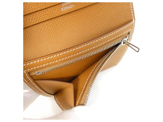 Hermès Cartera Hermes Bearn Compact Castaño - vista 4