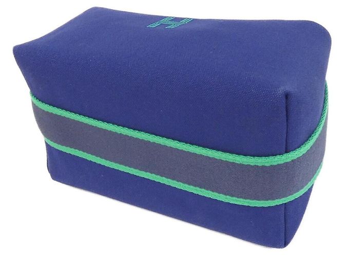 Hermès Hermes Bride à Black PM Handbag Pouch Blau - Ansicht 3