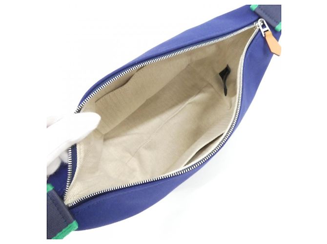 Hermès Hermes Bride à Black PM Handbag Pouch Blau - Ansicht 8
