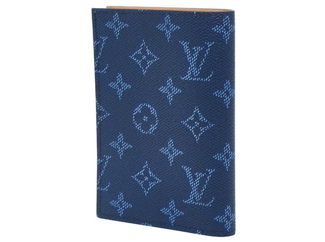 Funda de Pasaporte Louis Vuitton Monogram Heritage Azul marino - vista 2