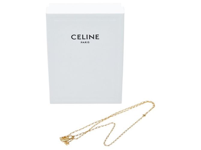 Céline Colar Cadeado Triomphe Celine Dourado - vista 8