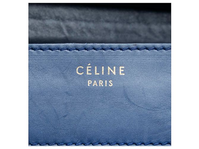 Céline Celine Luggage Mini Shopper Handbag Blue - view 11