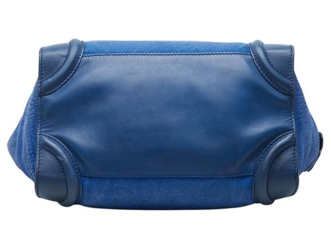 Céline Celine Luggage Mini Shopper Handbag Blue - view 3
