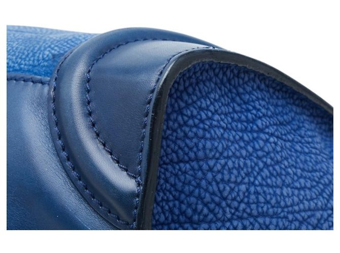Céline Celine Luggage Mini Shopper Handbag Blue - view 4