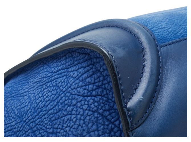 Céline Celine Luggage Mini Shopper Handbag Blue - view 5