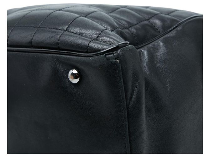 Chanel Coco Mark Camellia Chocolate Bar Chain Tote Bag Schwarz - Ansicht 6