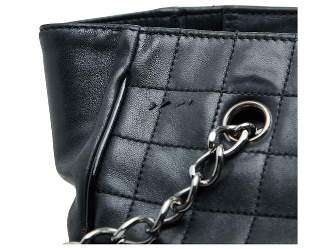 Chanel Coco Mark Camellia Chocolate Bar Chain Tote Bag Schwarz - Ansicht 8