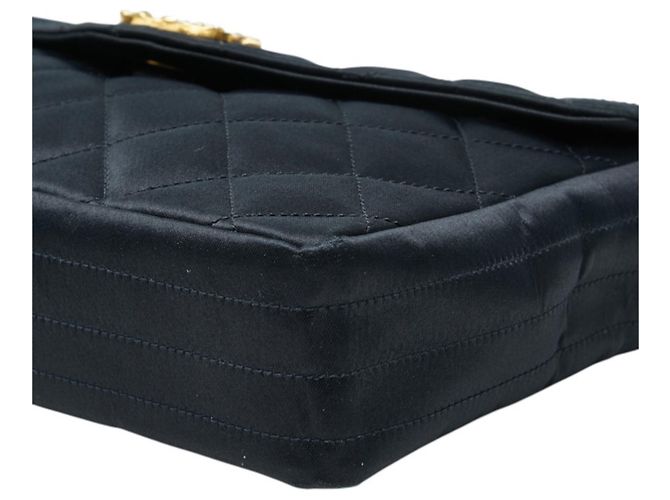 Borsa a tracolla e spalla con catena Chanel Matelassé Coco Mark Bijou Nero - vista 4