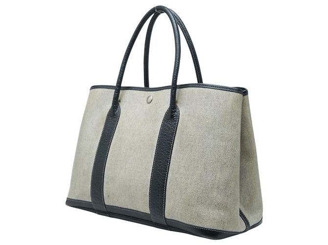 Hermès Sac cabas Hermes Garden Party PM Noir Beige - vue 2