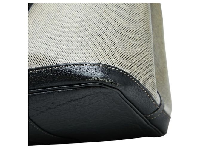 Hermès Sac cabas Hermes Garden Party PM Noir Beige - vue 7