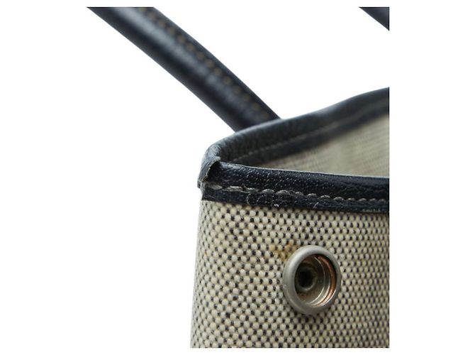 Hermès Sac cabas Hermes Garden Party PM Noir Beige - vue 8
